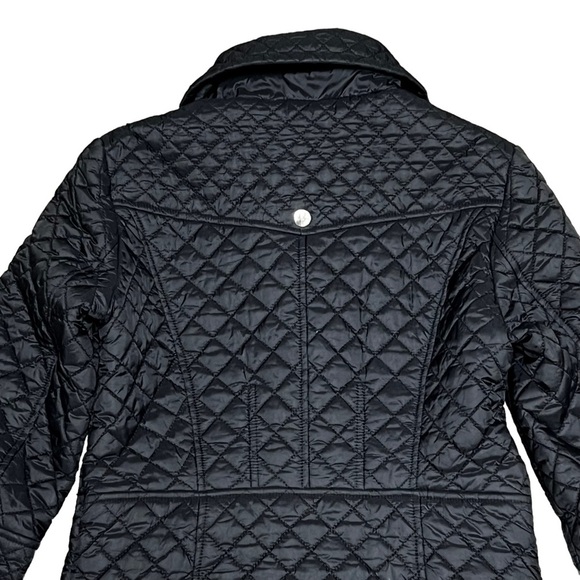 DKNY Y2K Black Quilted Jacket Coat Women’s XS X-Small Light Fitted Hip Length - Picture 8 of 15
